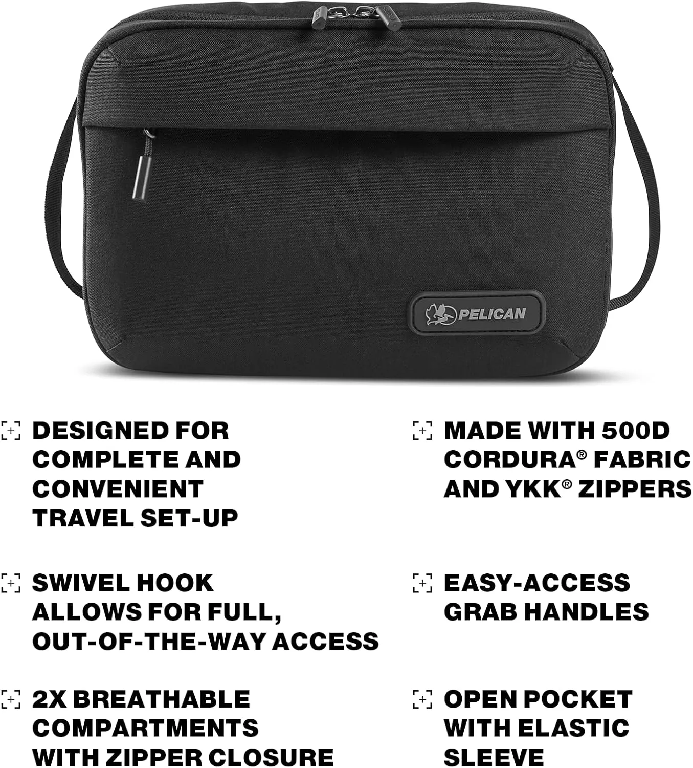 Pelican Toiletry Bag, Black