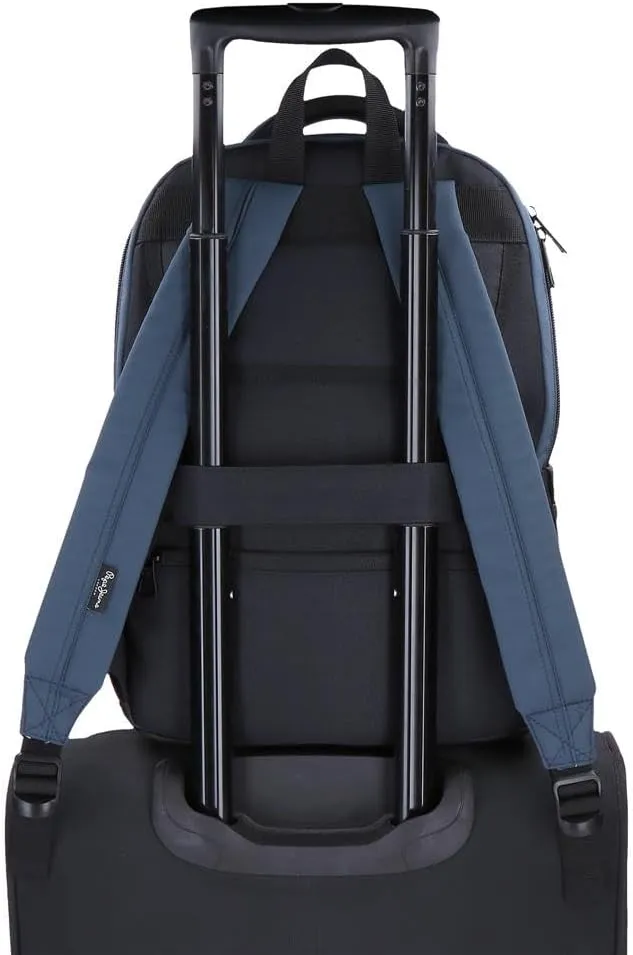Pepe Jeans Men Laptop Backpack with Two compartments, Blue, Einheitsgröße