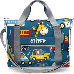 Personalized Animals Drivers Vehicle Car Sport Dance Bag,Custom Duffle Bag Gym Bag Customized Travel Duffel Bag with Name or Text