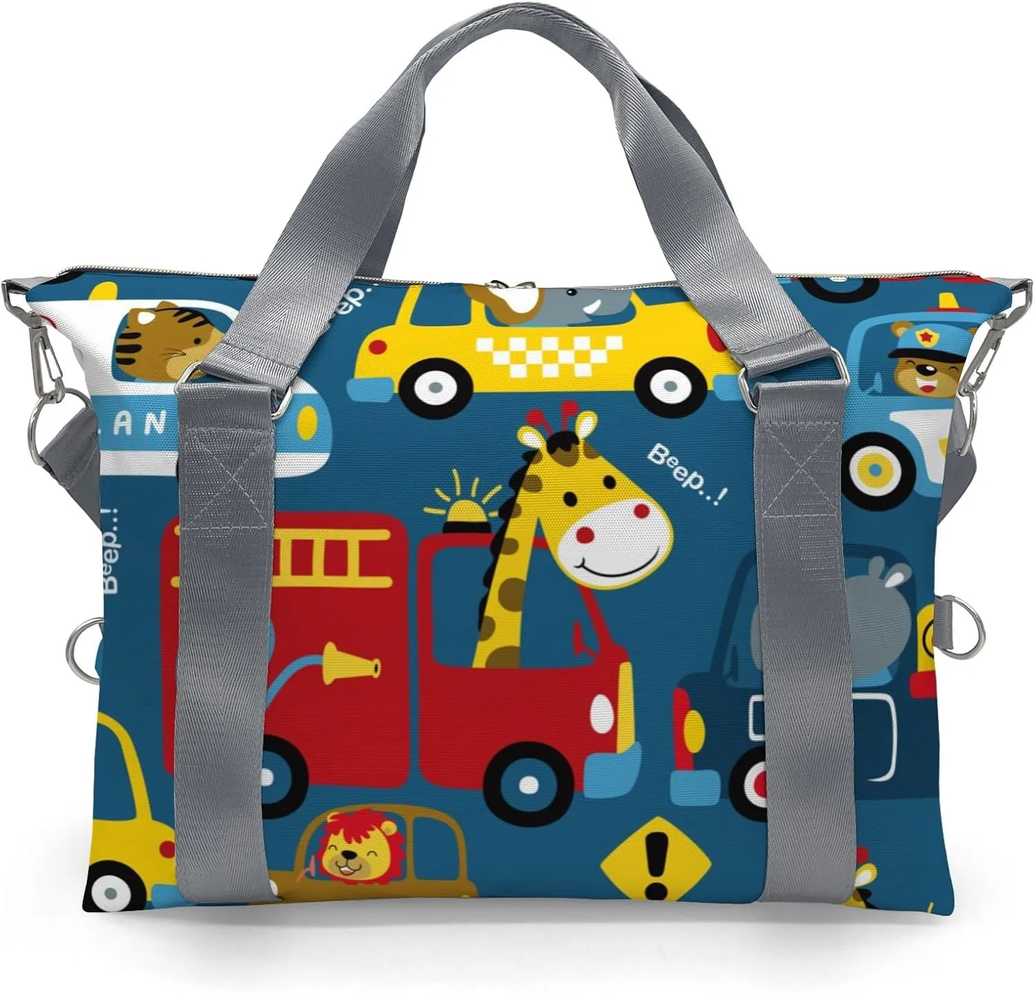 Personalized Animals Drivers Vehicle Car Sport Dance Bag,Custom Duffle Bag Gym Bag Customized Travel Duffel Bag with Name or Text