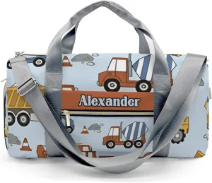 Personalized Cement Truck Forklift Truck Crane Dance Bag Girls Yoga Bag Dance Bag With Name,Patch Travel Duffel Bag Women Cheerleader Bag Sport Duffle Bag for Gym Ballet