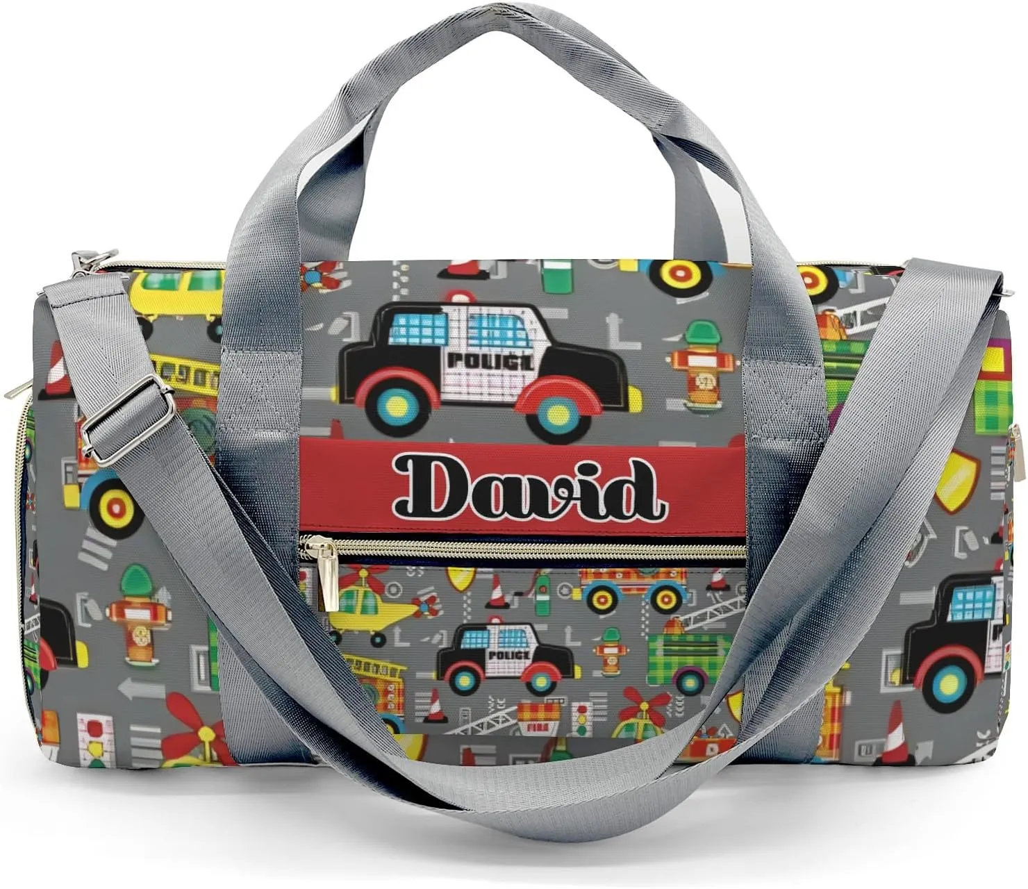 Personalized City Cartoon Car Plane Truck Road Dance Bag Girls Yoga Bag Dance Bag With Name,Patch Travel Duffel Bag Women Cheerleader Bag Sport Duffle Bag for Gym Ballet