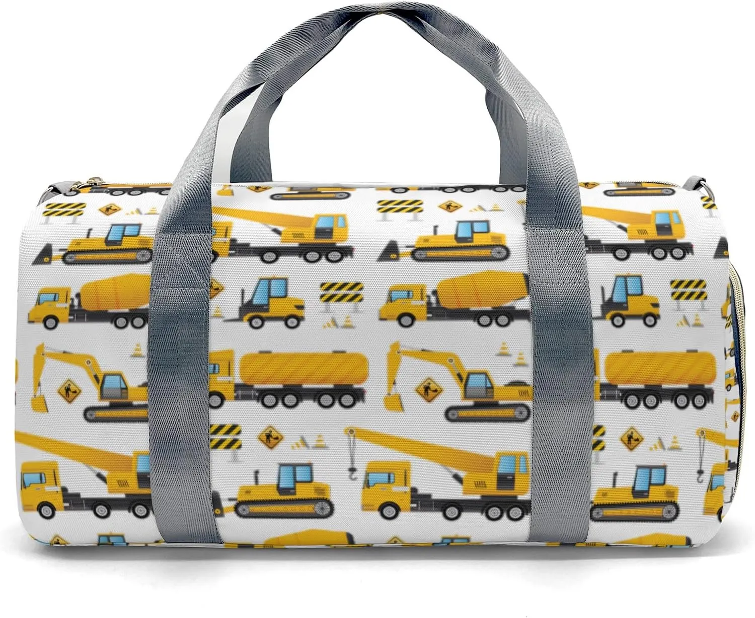 Personalized Construction Vehicles Dump Truck Theme Dance Bag Girls Yoga Bag Dance Bag With Name,Patch Travel Duffel Bag Women Cheerleader Bag Sport Duffle Bag for Gym Ballet