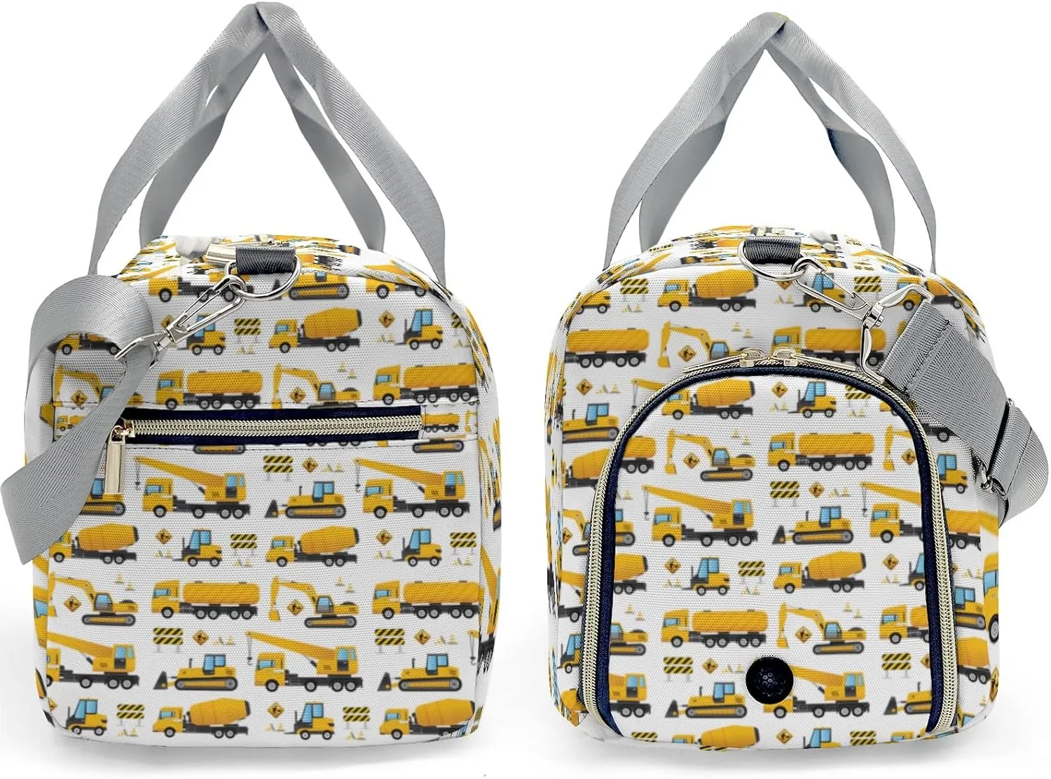 Personalized Construction Vehicles Dump Truck Theme Dance Bag Girls Yoga Bag Dance Bag With Name,Patch Travel Duffel Bag Women Cheerleader Bag Sport Duffle Bag for Gym Ballet