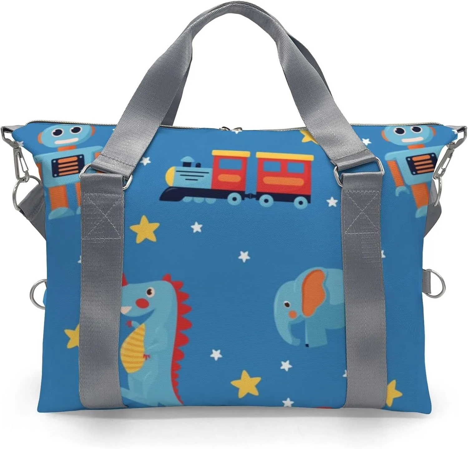 Personalized Dinosaur Print Train Cartoon Kids Duffel Swim Bag for Boys,Customized Swim Duffle Bag for Boys Man Kids Gifts