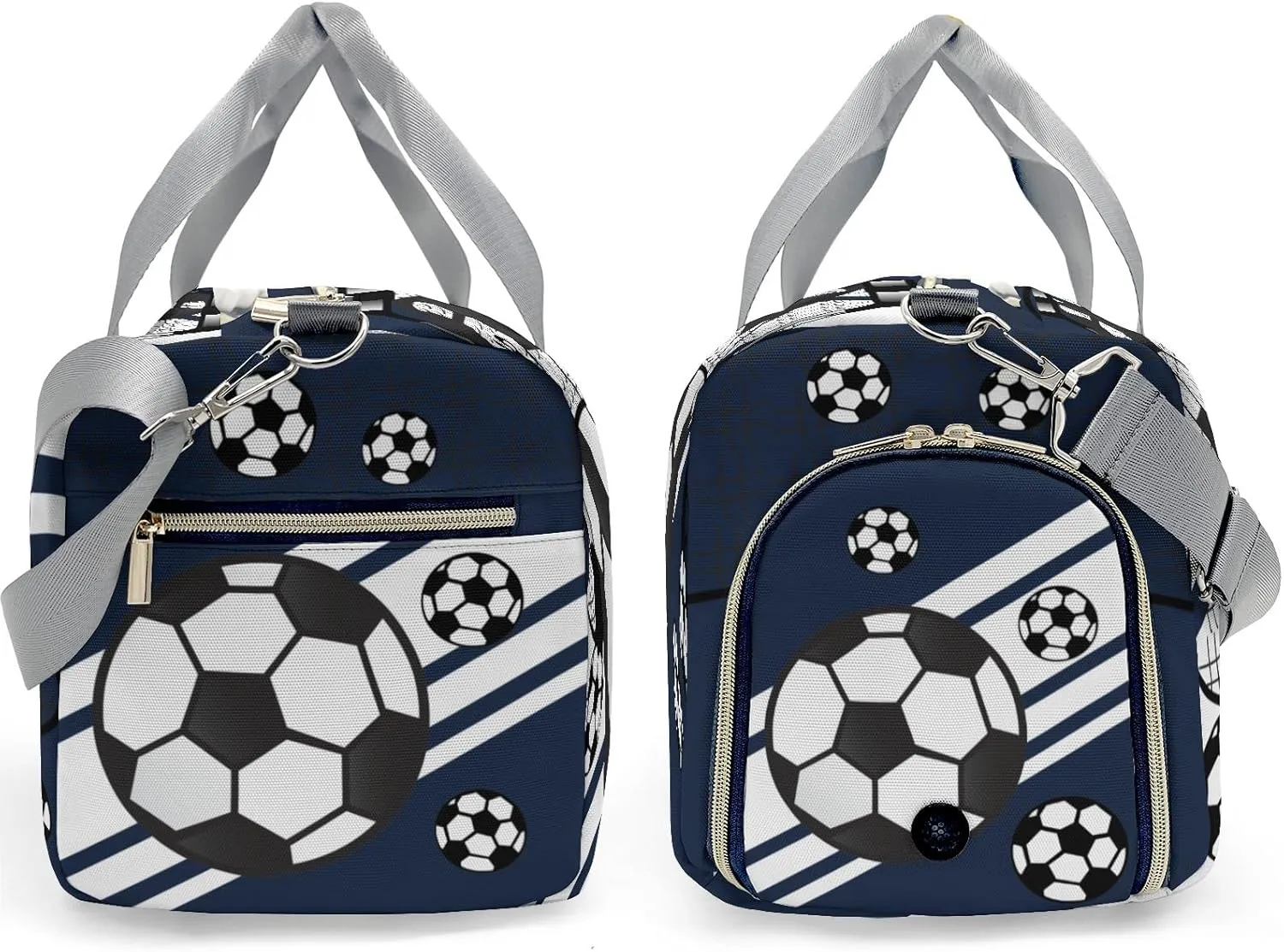 Personalized Football Soccer Ball Number Navy Dance Bag Girls Yoga Bag Dance Bag With Name,Patch Travel Duffel Bag Sport Duffle Bag for Gym