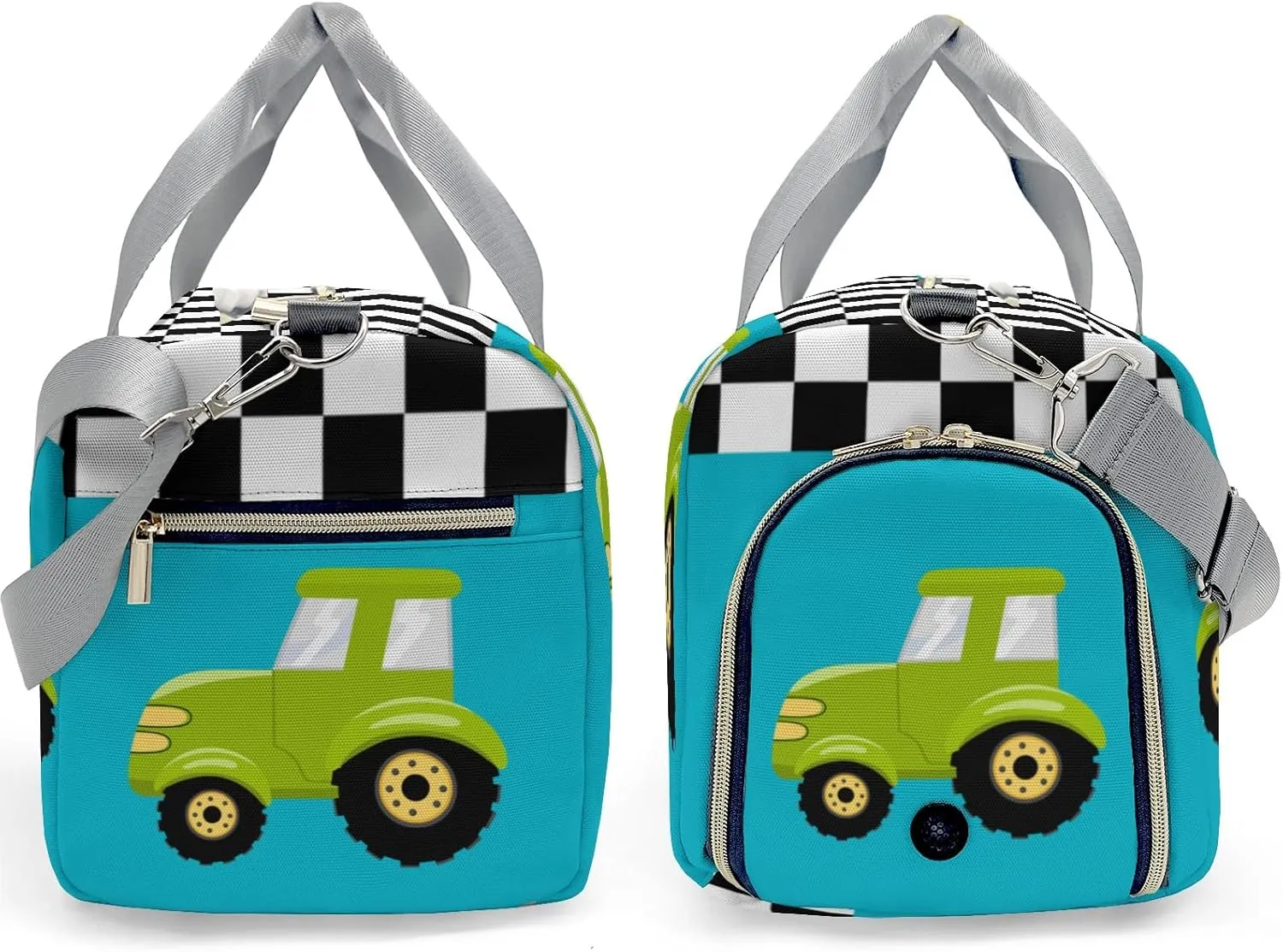 Personalized Green Truck Sky Blue Dance Bag Girls Yoga Bag Dance Bag With Name,Patch Travel Duffel Bag Women Cheerleader Bag Sport Duffle Bag for Gym Ballet