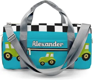 Personalized Green Truck Sky Blue Dance Bag Girls Yoga Bag Dance Bag With Name,Patch Travel Duffel Bag Women Cheerleader Bag Sport Duffle Bag for Gym Ballet