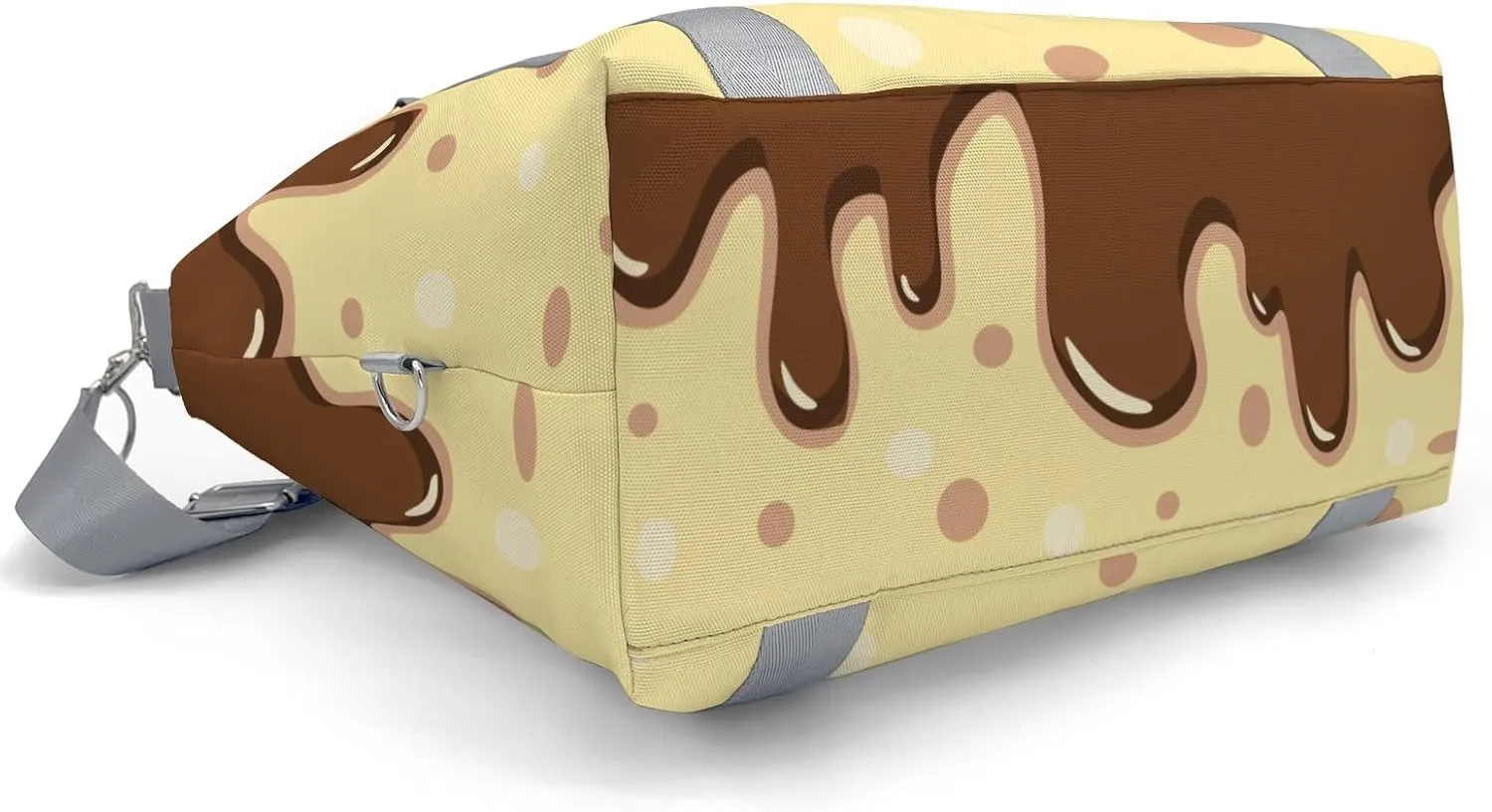 Personalized Gym Bag for Girls Teens,Brown Drippings Point on Yellow Custom Dance Bag Overnight Small Duffel Bag Carry On Weekend Sports Travel Bag for Practice Gymnastics Ballet