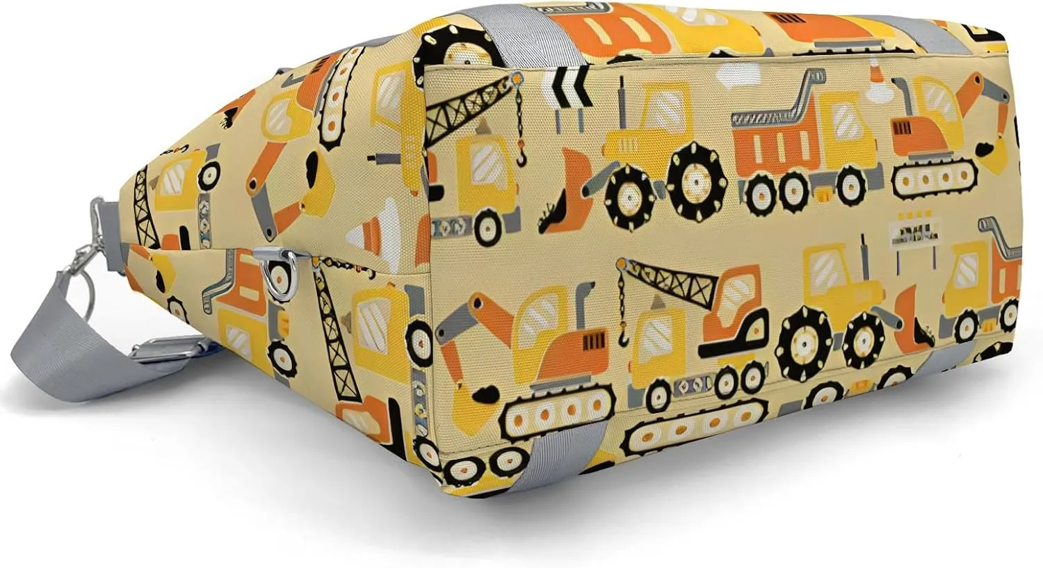 Personalized Gym Bag for Girls Teens,Truck Orange Yellow Custom Dance Bag Overnight Small Duffel Bag Carry On Weekend Sports Travel Bag for Practice Gymnastics Ballet