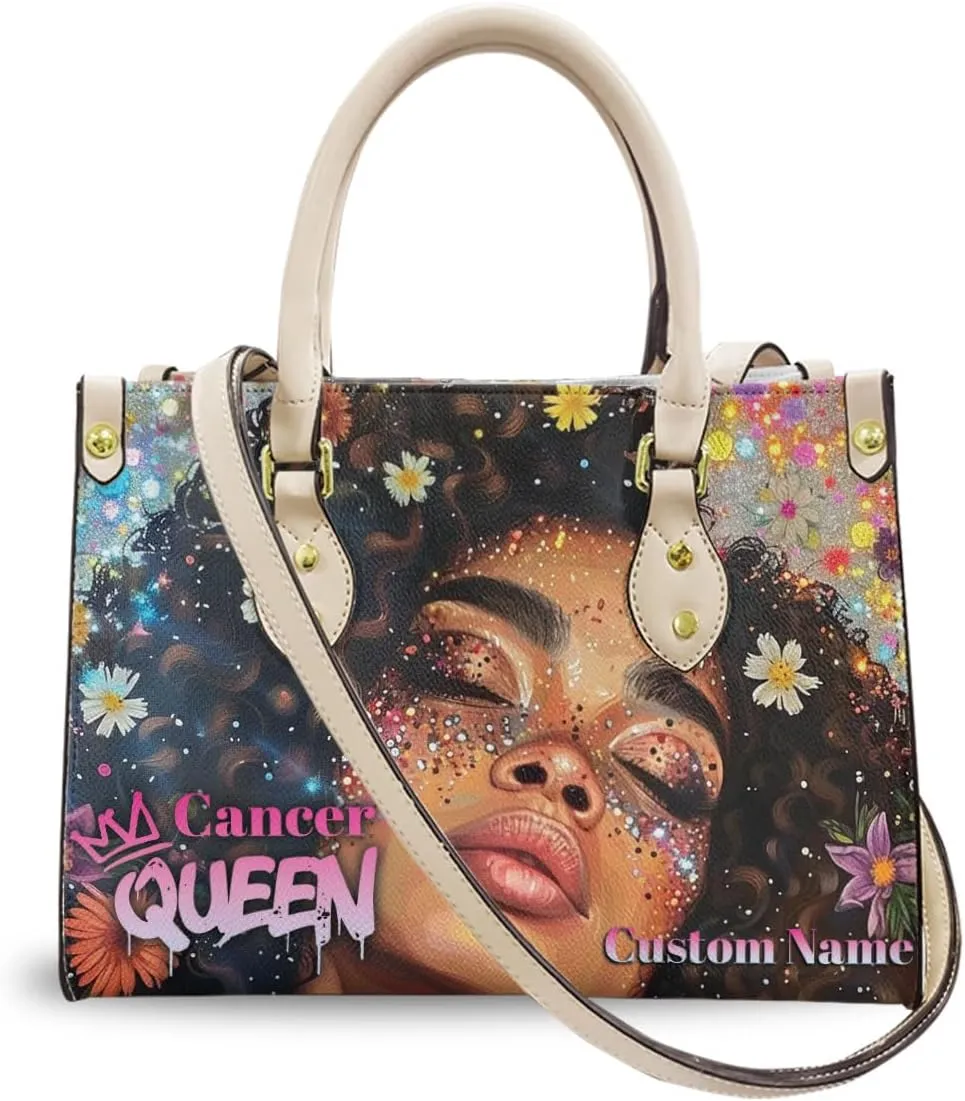 Personalized Leather Handbag For African American, Mother's Day Birthday Christmas Gifts For Women, For Black Women
