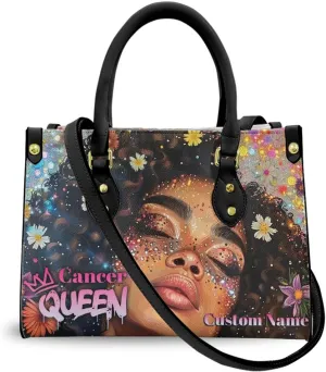 Personalized Leather Handbag For African American, Mother's Day Birthday Christmas Gifts For Women, For Black Women