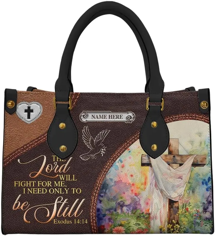Personalized Leather Handbag for Women, Custom Name Bag, Mother's Day, Birthday, Christmas Gifts, Christian Faith Bags