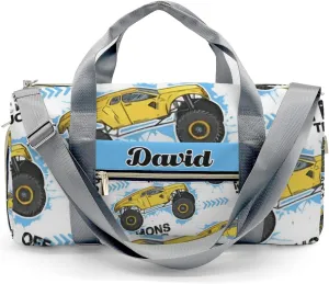 Personalized Monster Truck Yellow Dance Bag Girls Yoga Bag Dance Bag With Name,Patch Travel Duffel Bag Women Cheerleader Bag Sport Duffle Bag for Gym Ballet