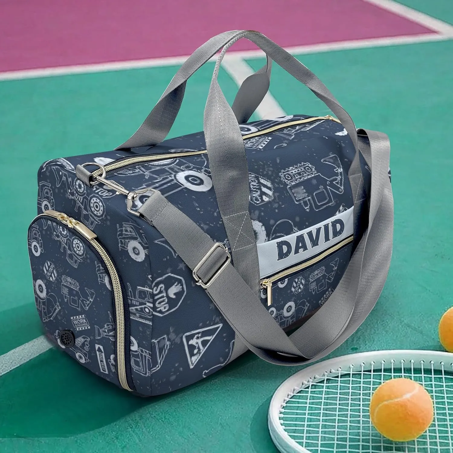 Personalized MultiFunction Truck Dump Jump Sport Dance Bag,Custom Duffle Bag Gym Bag Customized Travel Duffel Bag with Name or Text