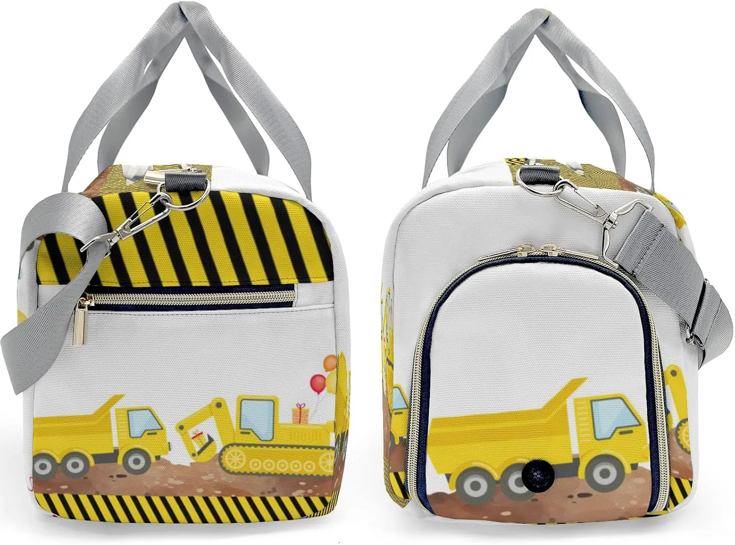 Personalized Sport Dance Bag,Construction Truck Custom Duffle Bag Gym Bag Customized Travel Duffel Bag with Name or Text