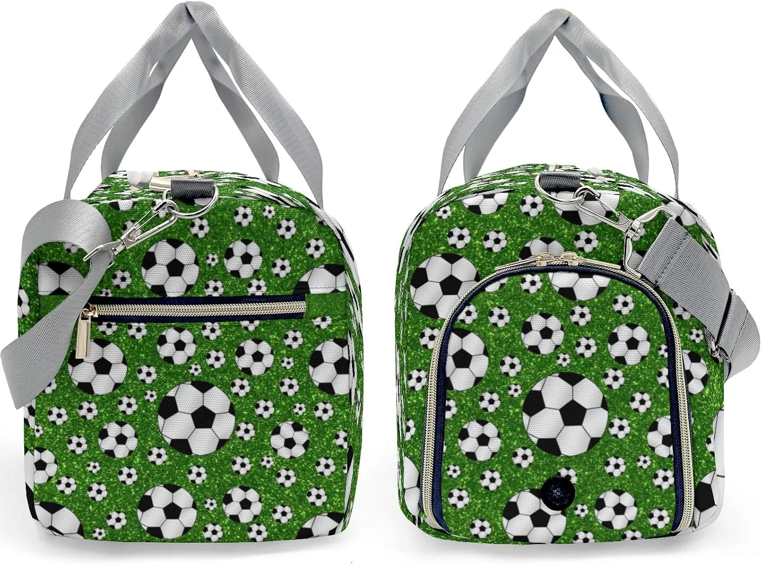 Personalized Sport Dance Bag,Sport Soccer Balls Forest Glitter Custom Duffle Bag Gym Bag Customized Travel Duffel Bag with Name or Text