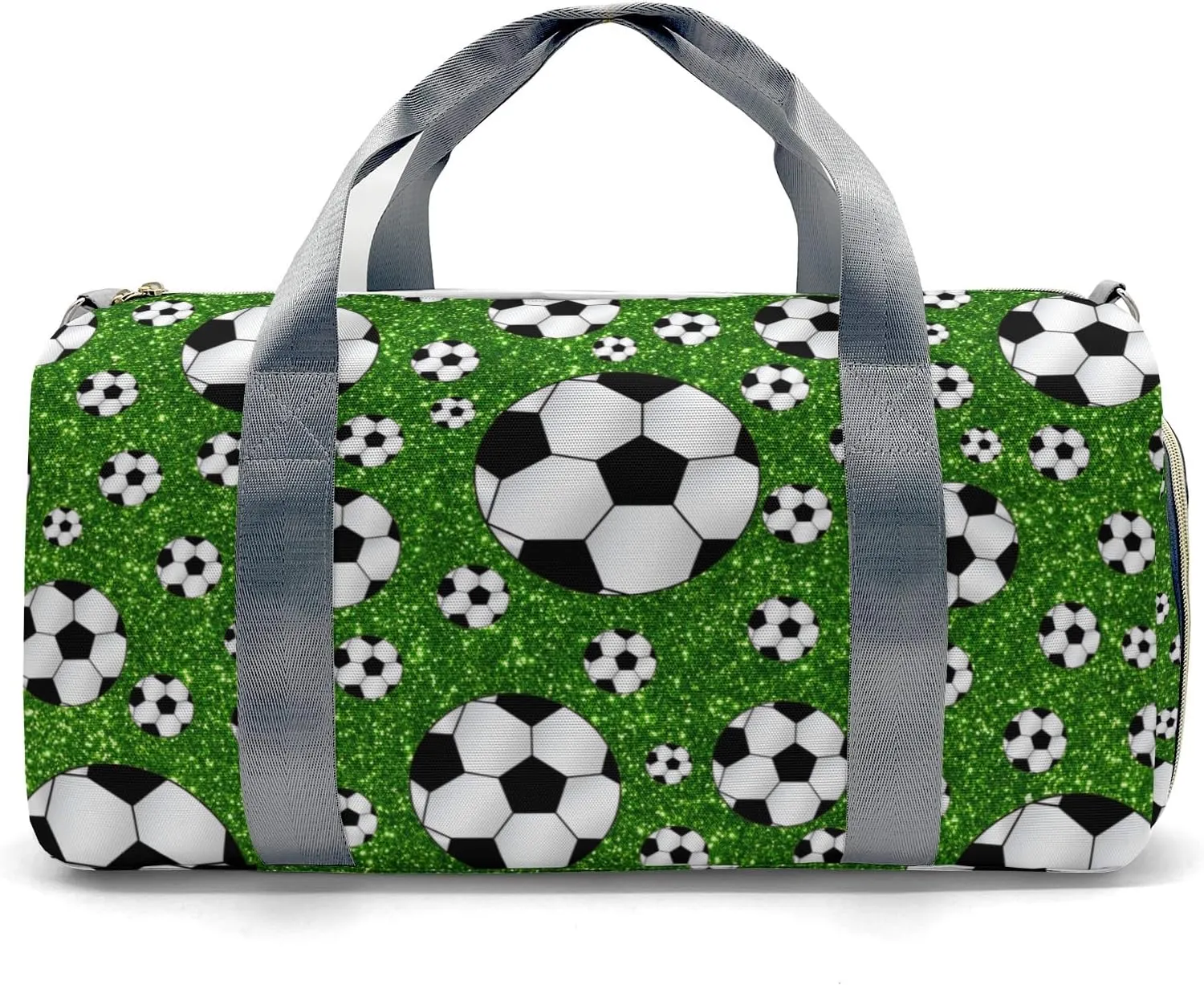 Personalized Sport Dance Bag,Sport Soccer Balls Forest Glitter Custom Duffle Bag Gym Bag Customized Travel Duffel Bag with Name or Text