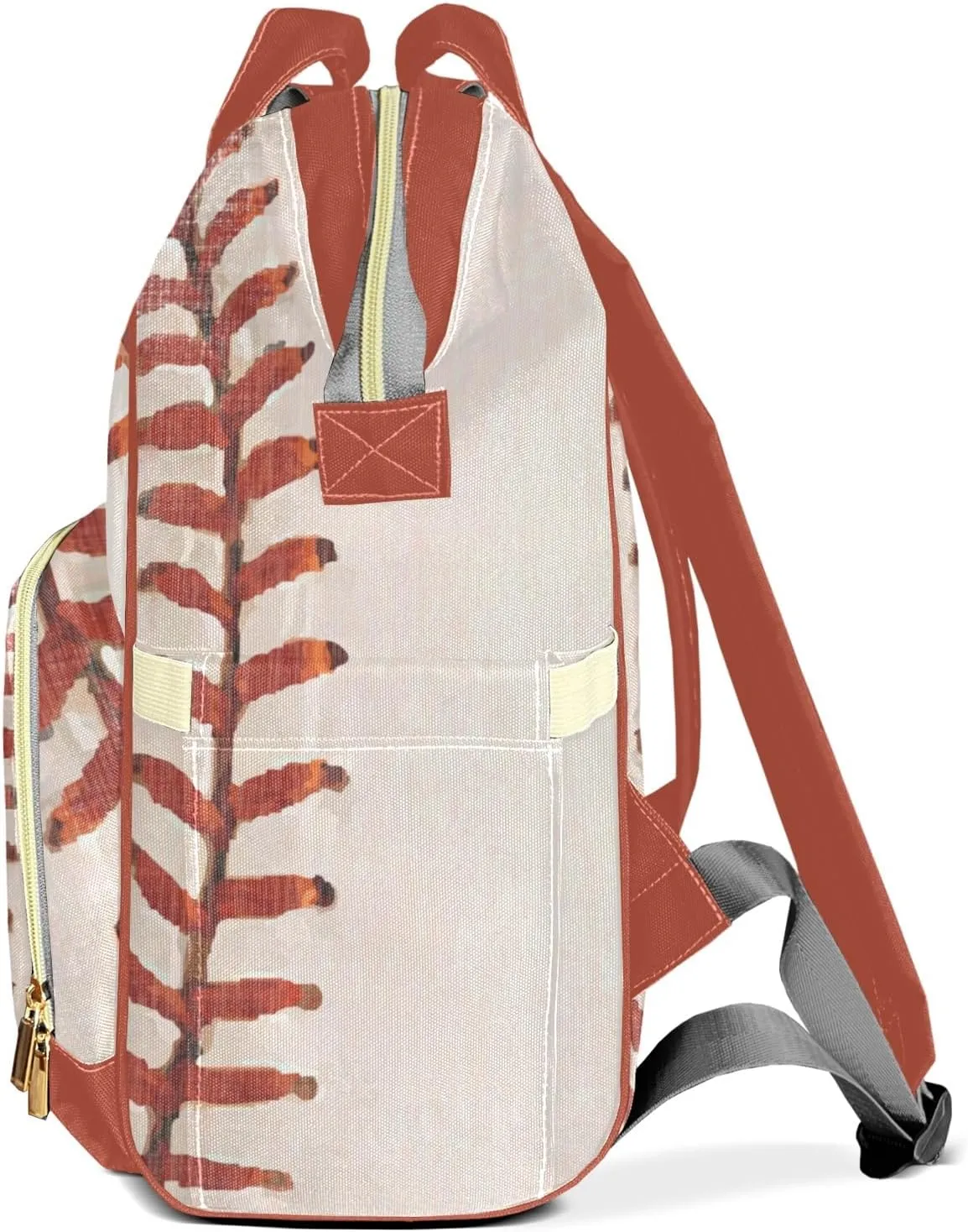 Personalized Vintage Baseball Sports Diaper Bag Shoulder Backpacks with Name Nursing Bags for Boys Girls