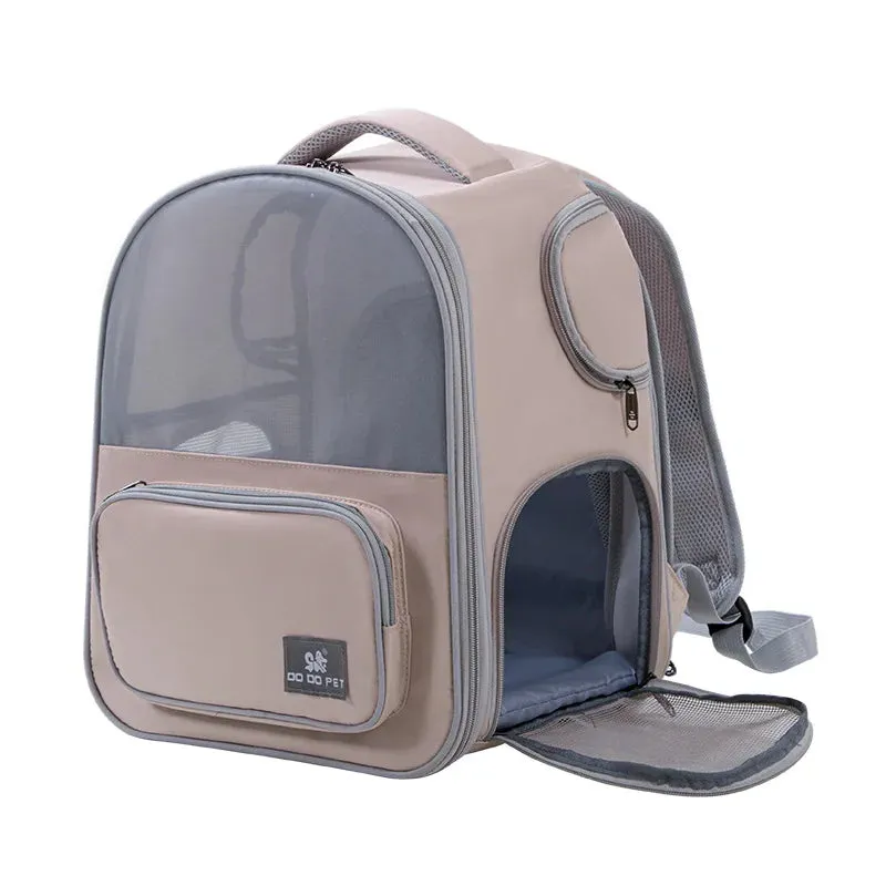 Pet Backpack Expandable Foldable Cat Carrier for Small Medium Dog and Cat Transport Dog Bag Large Space Pets Carrier with Zipper