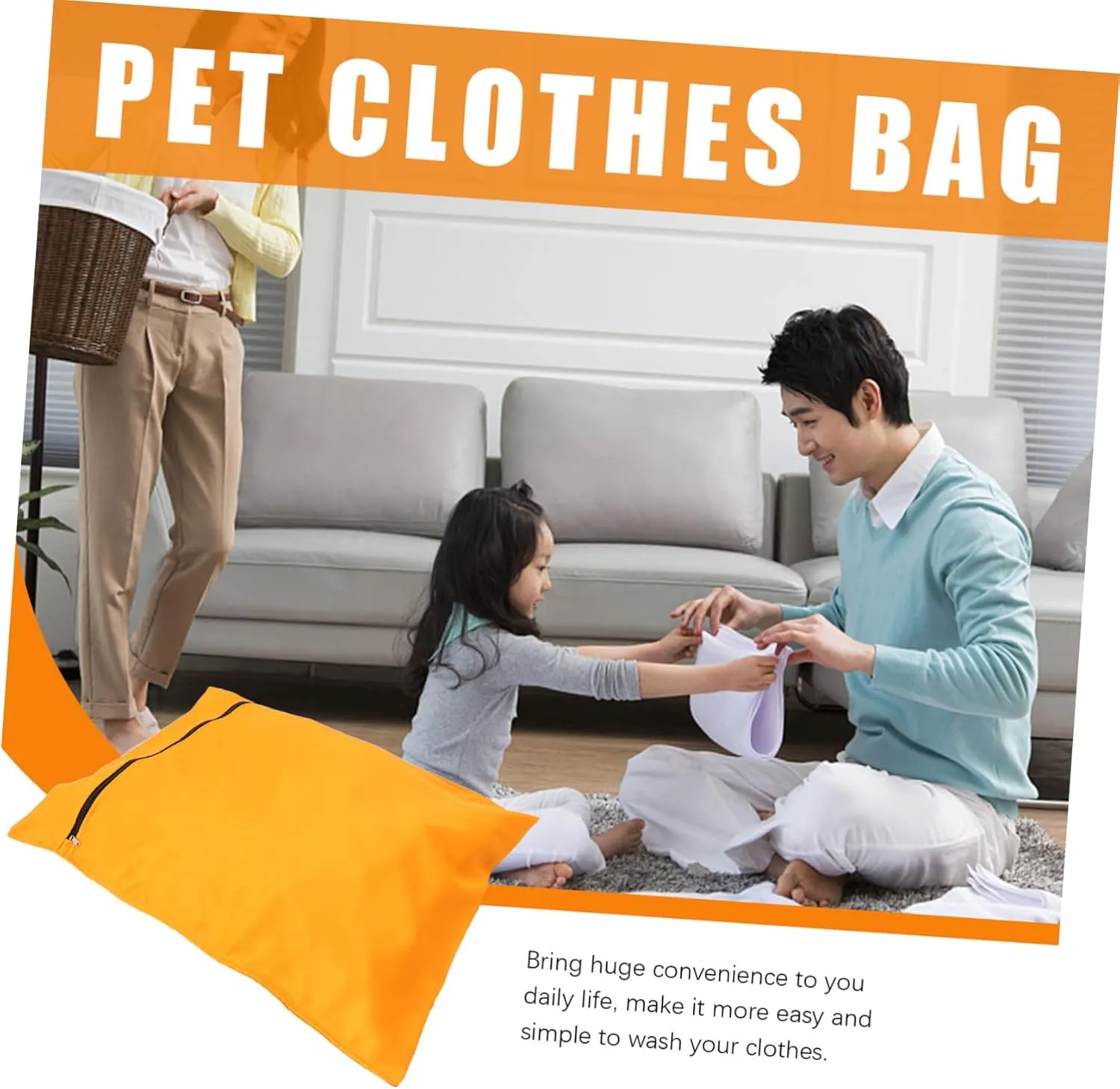 Pet Laundry Bag Large Capacity Bag for Travel Home Use Zipper Closure for Protection for Washing Pet Clothes Bedding Prevents Damage to Laundry and Machine