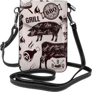 Peynir Beef Meat Cuts Barbecue Brisket Cell Phone Purse Small Crossbody Bags Lightweight Shoulder Bag For Women