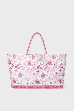 Pink Floral Carry All Bag