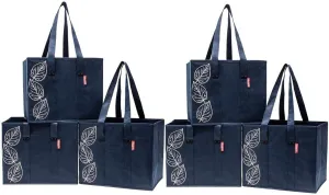 PLANET E Reusable Premium Quality Grocery Shopping Box Bags - Heavy Duty Tote Set with Reinforced Bottom