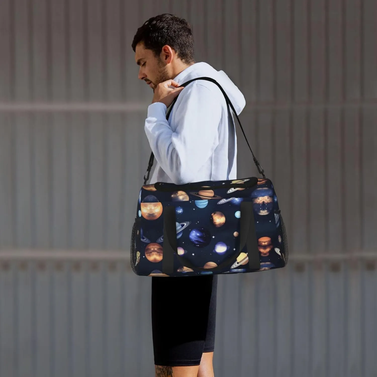 Planets Stars And Milky Way Galaxy Travel Bag, Weekender Bags For Women Men For Outdoor Adventures, Ideal For Camping And Hiking