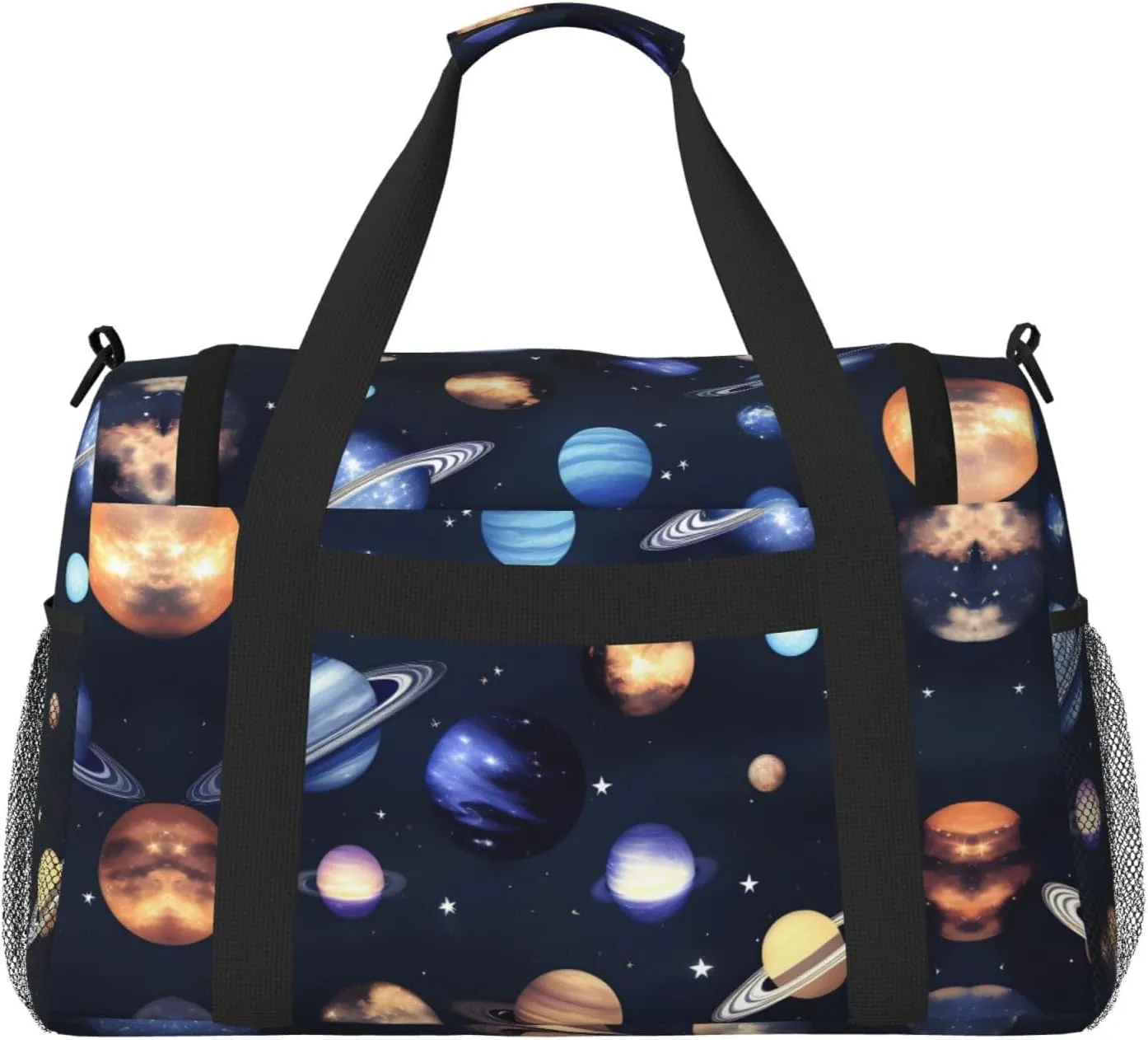 Planets Stars And Milky Way Galaxy Travel Bag, Weekender Bags For Women Men For Outdoor Adventures, Ideal For Camping And Hiking