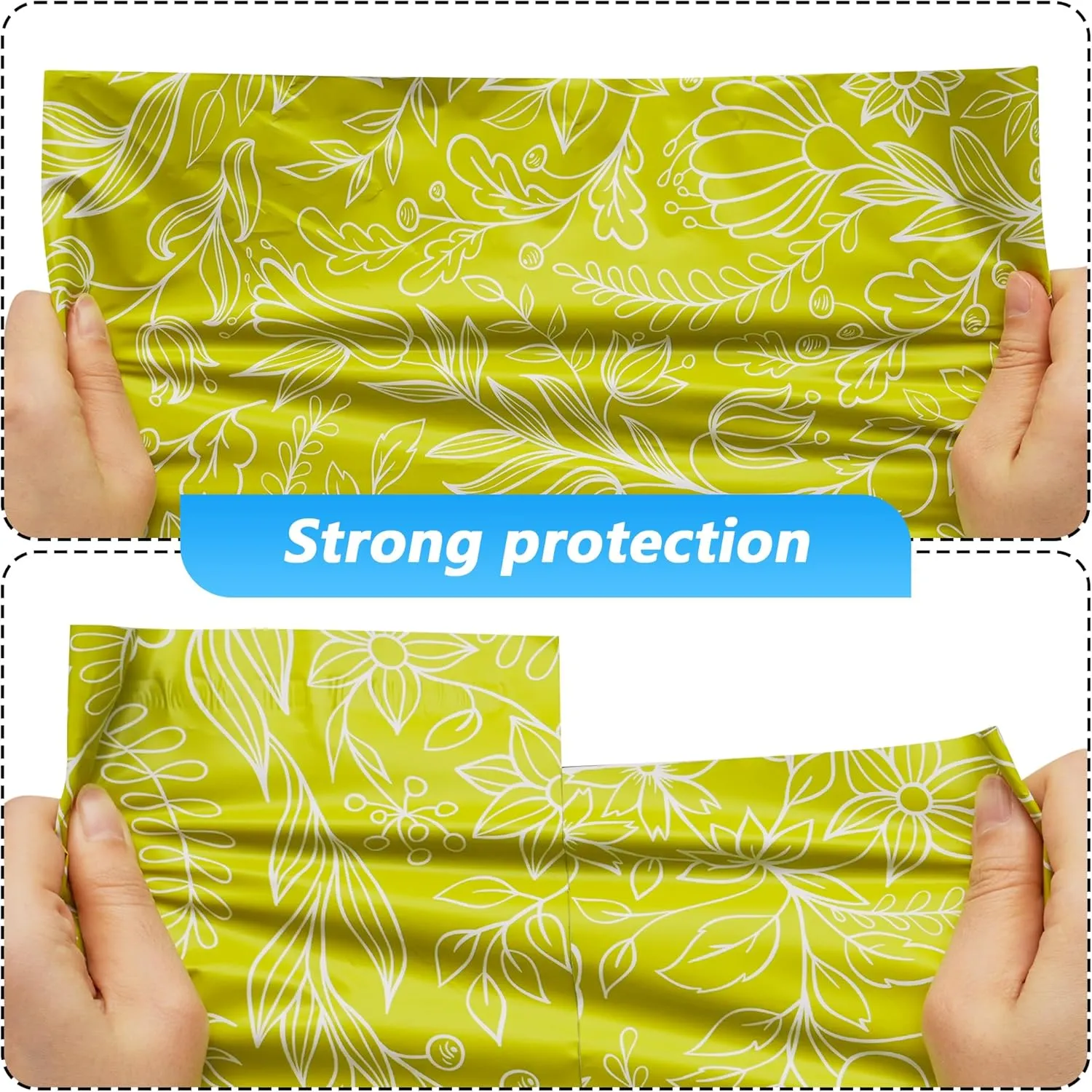 Poly Mailer 10x13 Inch 100 Pcs, Waterproof and Tear-Resistant Shipping Bags for Clothing, Strong Mailing Bags with Self-Seal, Cute Packaging Bags for Small Business - Flower