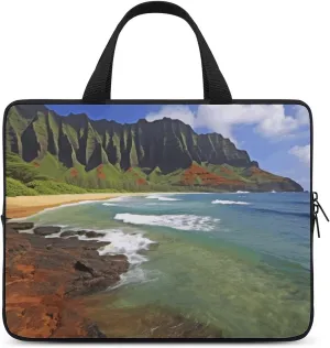 Portable Laptop Bag,Kauai Hawaii Seashore Print Small And Lightweight Computer Bags,casual Laptop Bags,travel Laptop Bags