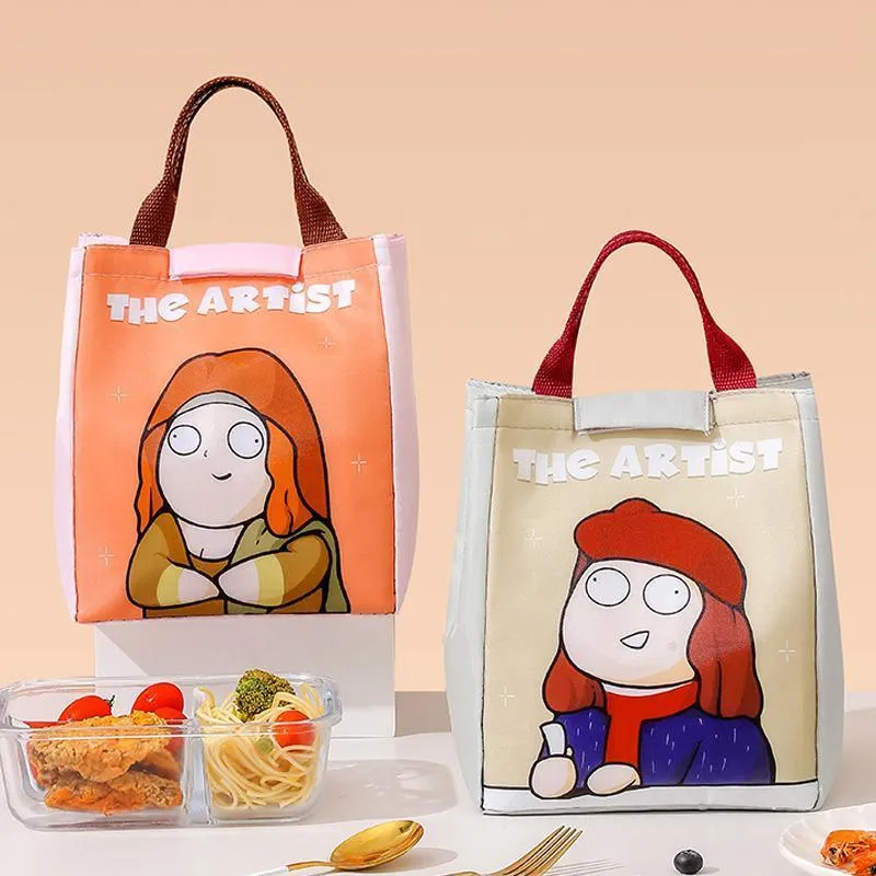 Portable Lunch Bag 1PC 4Colours 19*16*23cm Thermal Insulated