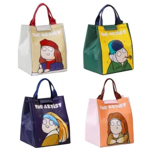 Portable Lunch Bag 1PC 4Colours 19*16*23cm Thermal Insulated