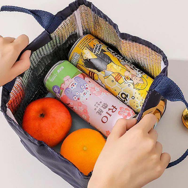 Portable Lunch Bag 1PC 4Colours 19*16*23cm Thermal Insulated