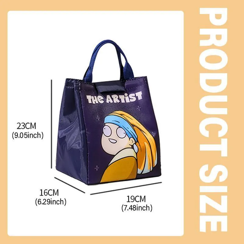Portable Lunch Bag 1PC 4Colours 19*16*23cm Thermal Insulated