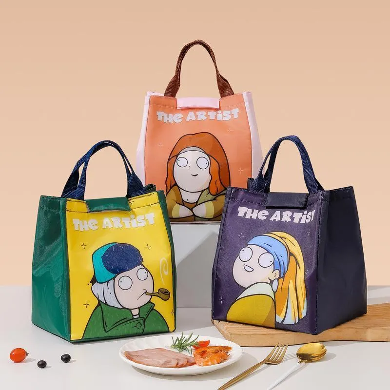 Portable Lunch Bag 1PC 4Colours 19*16*23cm Thermal Insulated