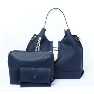 Prado Authentic Premium Leather Bag Set of 3 - DarkBlue