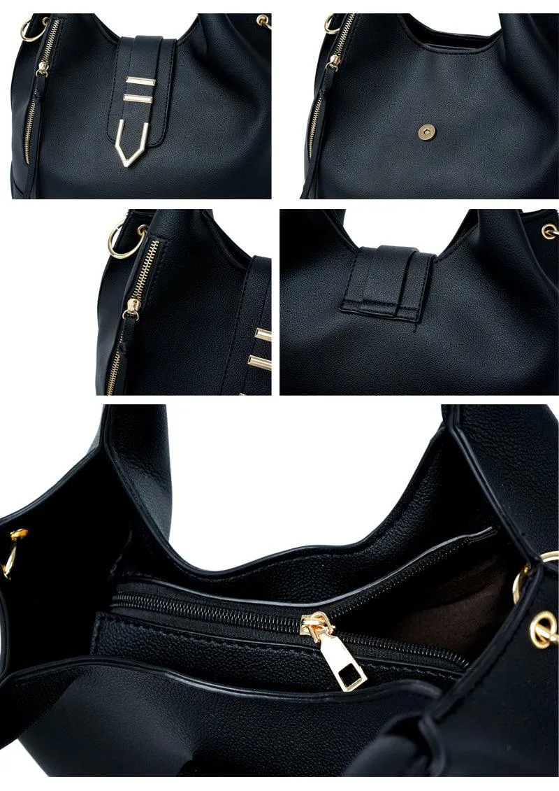 Prado Authentic Premium Leather Bag Set of 3 - DarkBlue