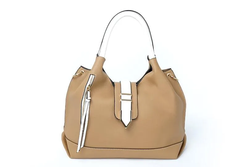 Prado Authentic Premium Leather Bag Set of 3 - Khaki