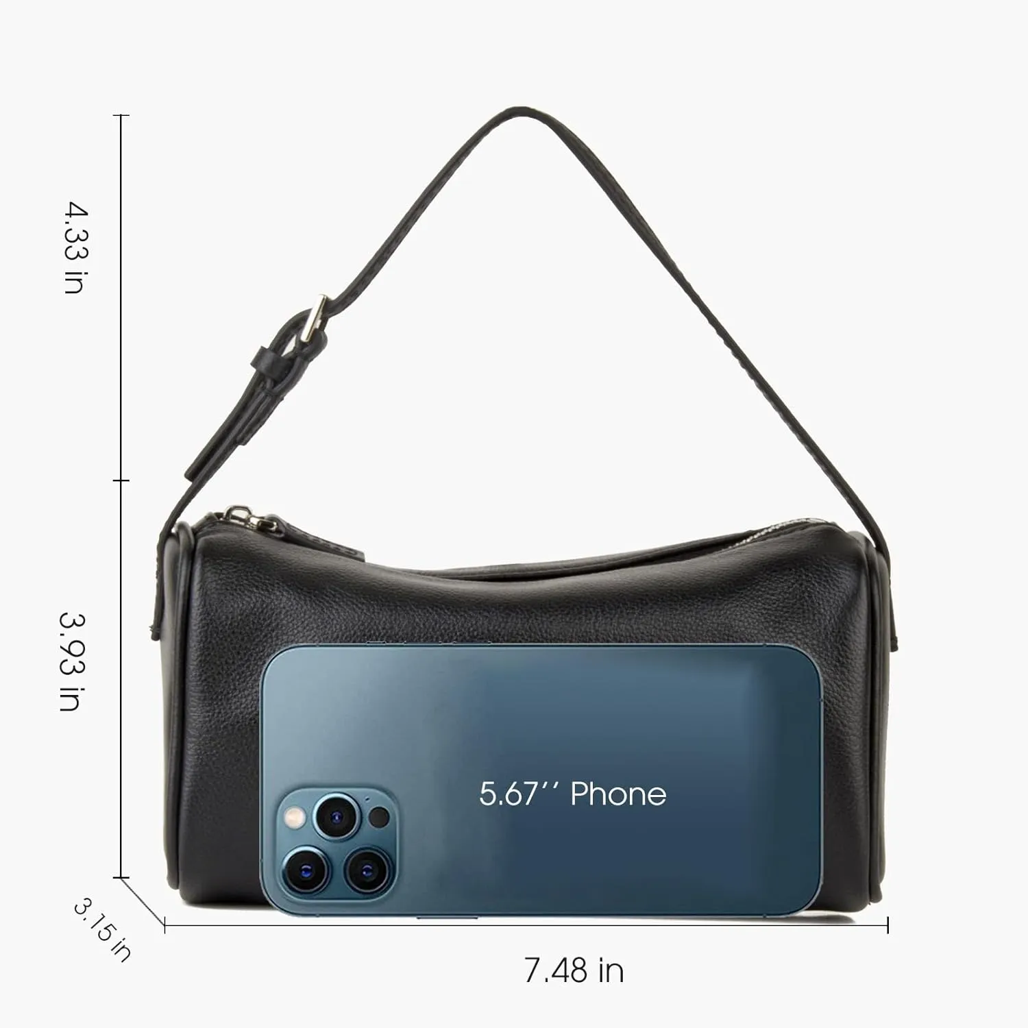 Premium Full-Grained Leather Crossbody Purses for Women, Hobo Bags for Women Crossbody with Adjustable Strap