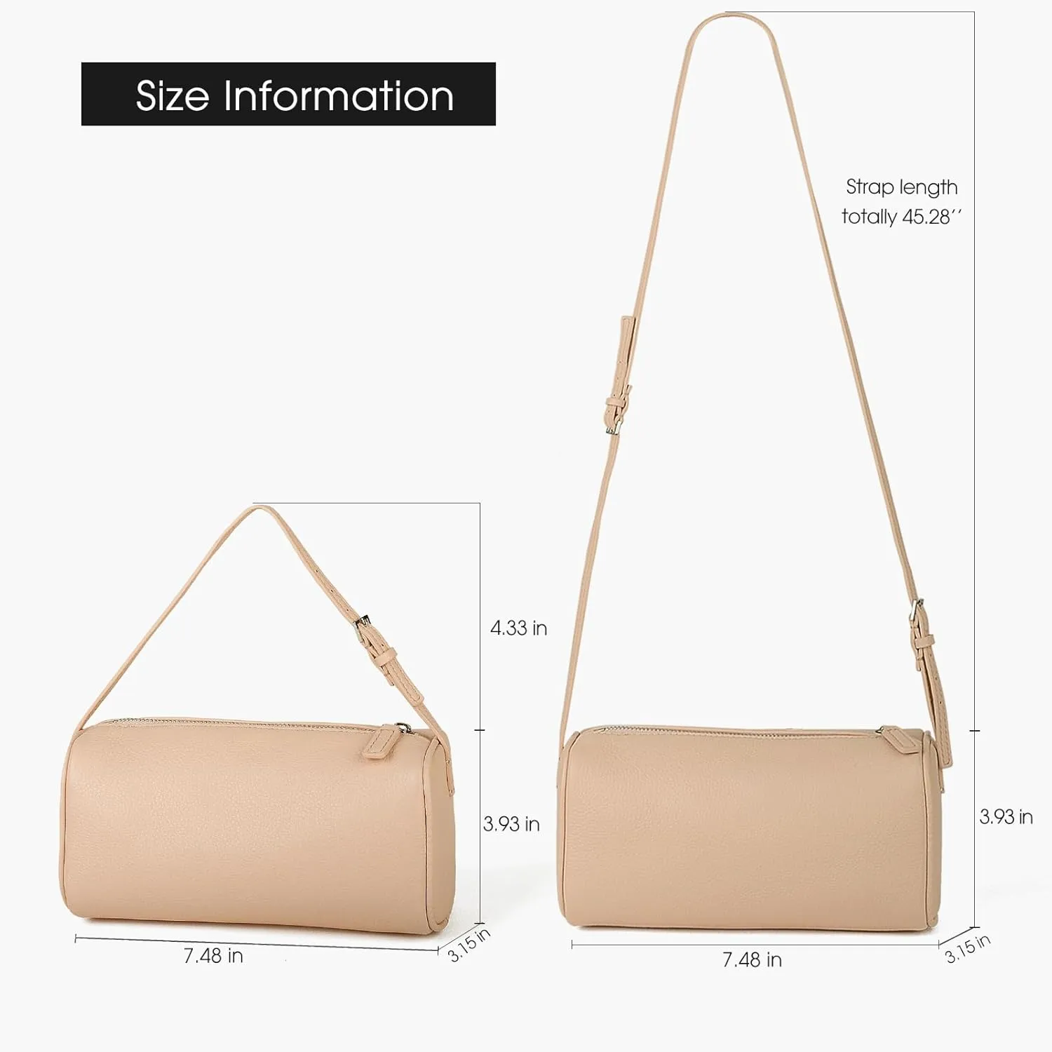 Premium Full-Grained Leather Crossbody Purses for Women, Hobo Bags for Women Crossbody with Adjustable Strap