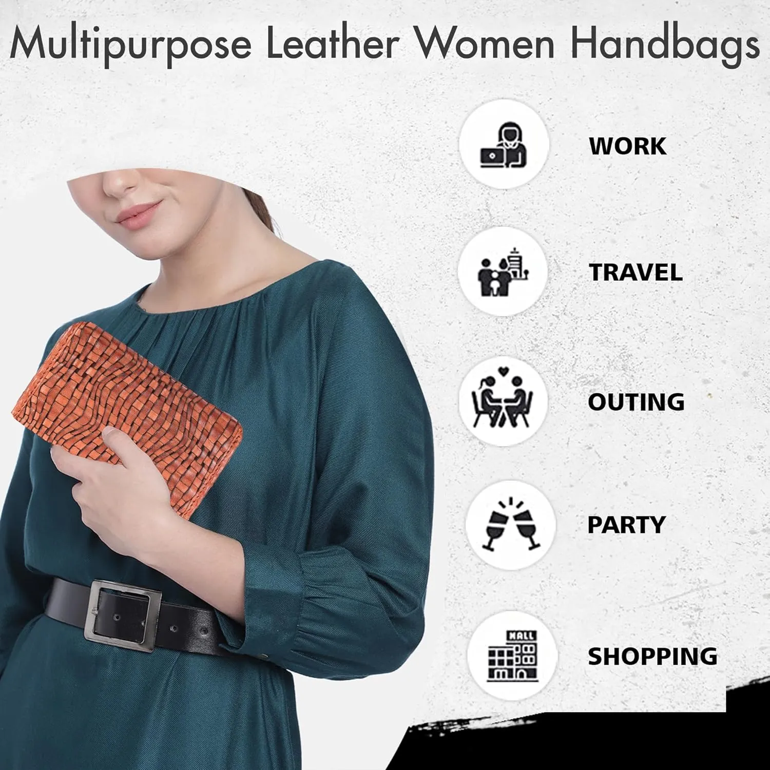 Premium Genuine Leather Women's Wallet: RFID Blocking, Multiple Card Slots, Zipper Pocket - Stylish & Durable - Perfect for Everyday Use (VL-408-Cognac)