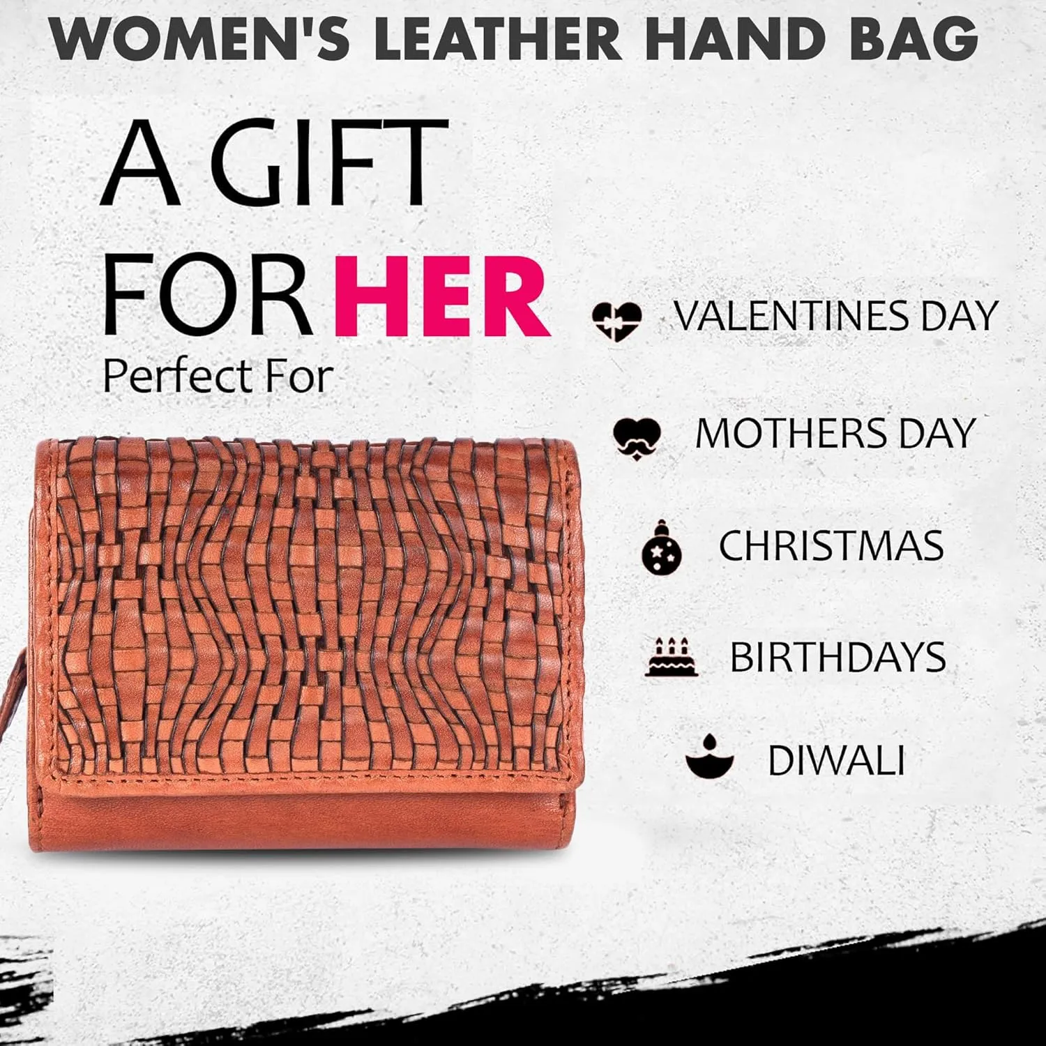 Premium Genuine Leather Women's Wallet: RFID Blocking, Multiple Card Slots, Zipper Pocket - Stylish & Durable - Perfect for Everyday Use (VL-408-Cognac)