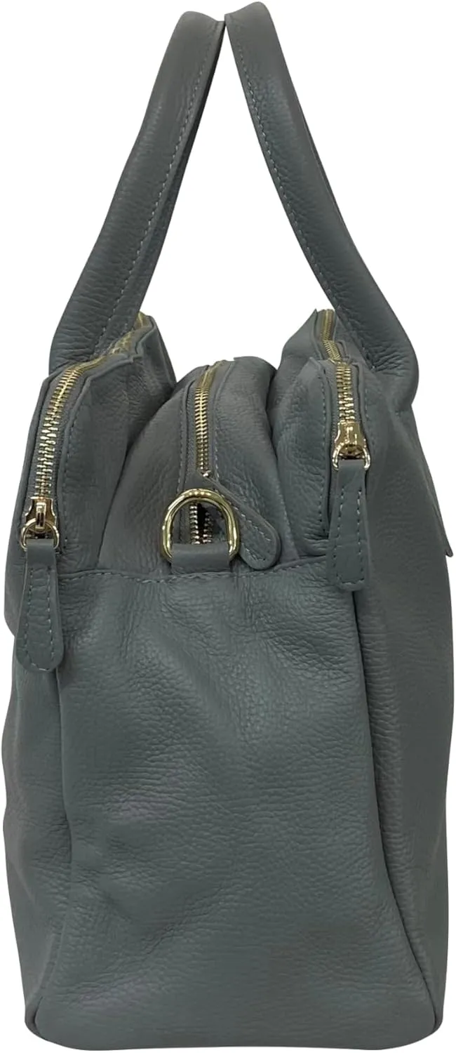 Premium Italian Leather Handmade in Florence, Italy. Satchel Shoulder Bags for Women with Full-Grain Leather Made in Italy