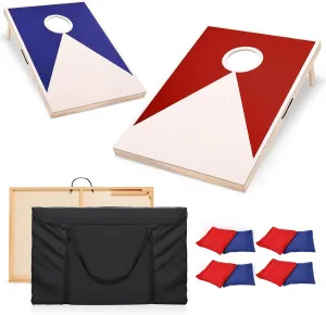 Premium Solid Wood Cornhole Set for Outdoor Games, Tailgate Size 3x2 Feet, Includes 8 All-Weather Toss Bags