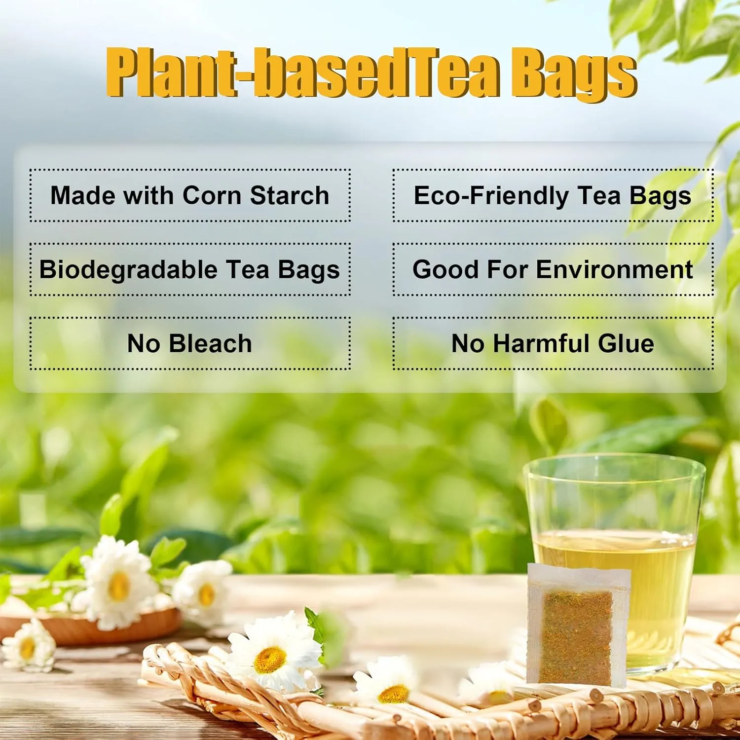 Premium Turmeric Ginger Cinnamon Tea Bags | 100% Natural Hand-made Blend ginger tea | Ginger Turmeric Herbal Tea | No Sugar, No Caffeine, No Gluten, Vegan (60 Bags)