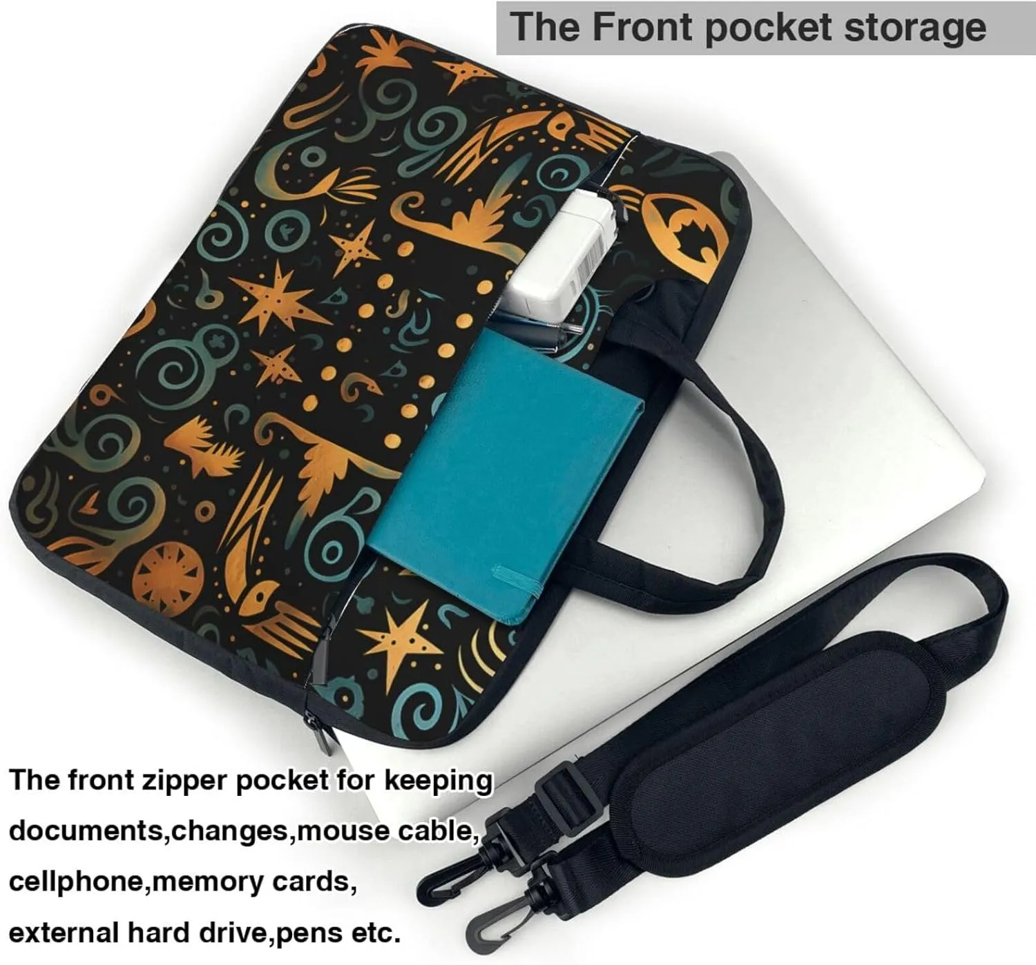 Primitive Laptop Bag for Women Men 15.6" Computer Sleeve Business Travel Briefcase Messenger Bag
