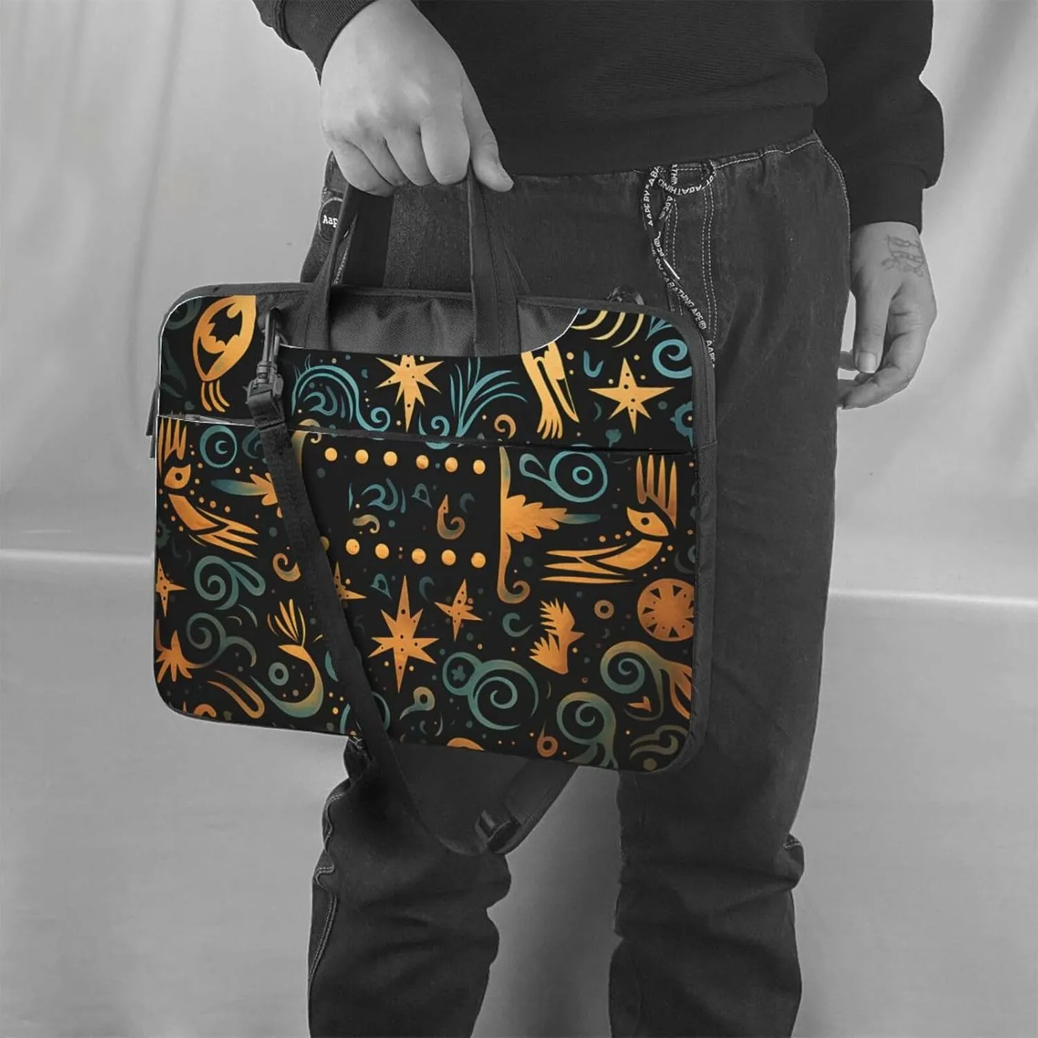 Primitive Laptop Bag for Women Men 15.6" Computer Sleeve Business Travel Briefcase Messenger Bag