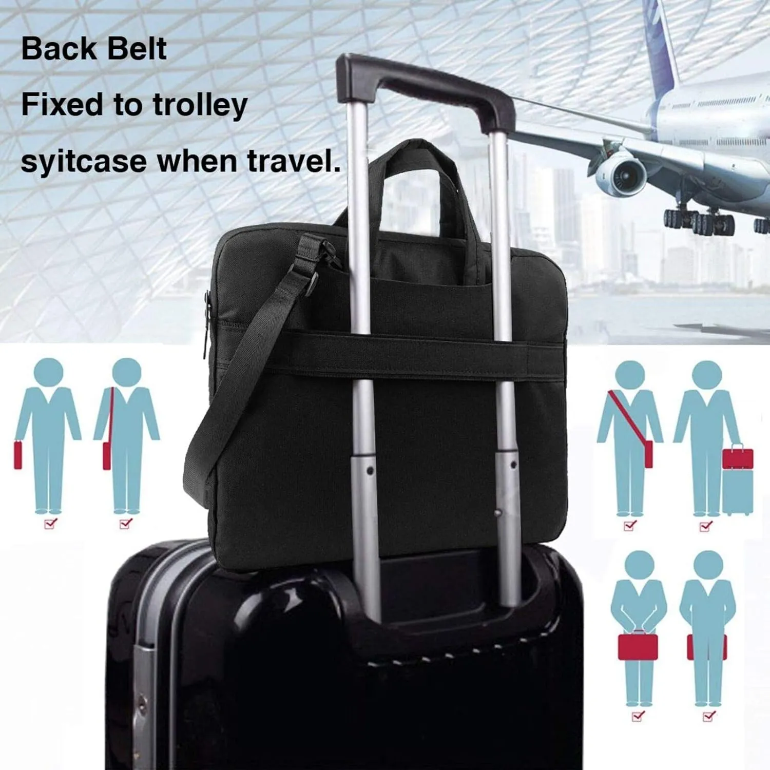 Primitive Laptop Bag for Women Men 15.6" Computer Sleeve Business Travel Briefcase Messenger Bag